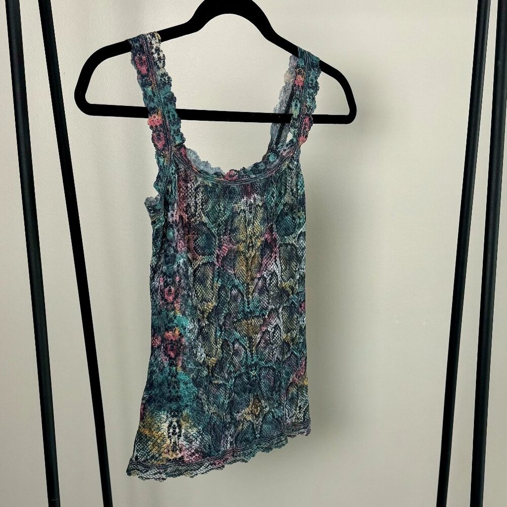 Vintage Hanky Panky Sheer Camisole Colorful Snakeskin